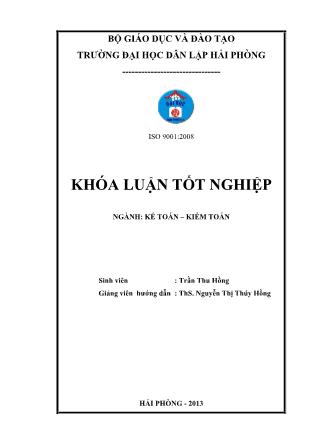 Khóa luận Hoàn thiện tổ chức công tác kế toán doanh thu, chi phí và xác định kết quả kinh doanh tại Công ty TNHH Huyền Hùng