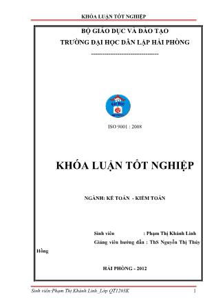 Khóa luận Hoàn thiện tổ chức công tác kế toán Doanh thu, chi phí và xác định kết quả kinh doanh tại Công ty TNHH Thương mại Ngọc Đức