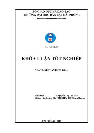 Khóa luận Hoàn thiện tổ chức công tác kế toán nguyên vật liệu và công cụ dụng cụ tại Công ty TNHH MTV Đóng và sửa chữa tàu Hải Long