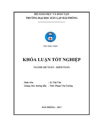 Khóa luận Hoàn thiện tổ chức công tác kế toán vốn bằng tiền tại Công ty Cổ phần xây lắp Sao Việt