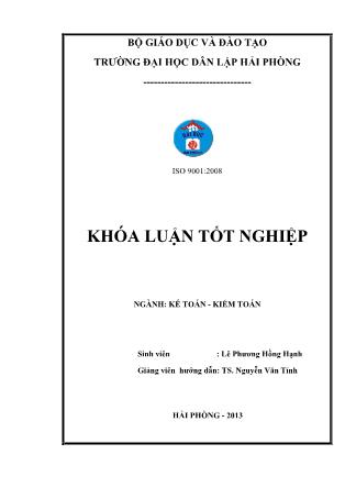 Khóa luận Hoàn thiện tổ chức kế toán tập hợp chi phí sản xuất và tính giá thành sản phẩm tại Công ty Cổ phần Trà Than Uyên