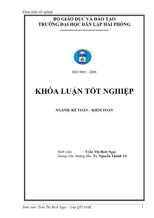 Khóa luận Hoàn thiện tổ chức kế toán tập hợp chi phí sản xuất và tính giá thành sản phẩm tại Công ty cổ phần xuất khẩu thủy sản 2 Quảng Ninh