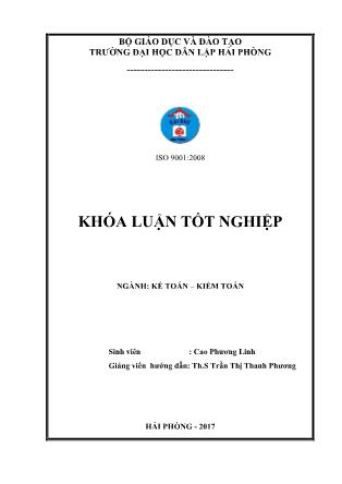 Khóa luận Hoàn thiện tổ chức kế toán thanh toán với người mua, người bán tại công ty cổ phần Vân Vũ