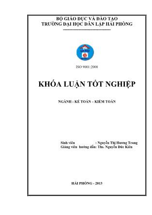 Khóa luận Hoàn thiện tổ chức kế toán thanh toán với việc tăng cường quản lý công nợ tại Công ty cổ phần thương mại vận tải Hoàng Sơn