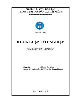 Khóa luận Hoàn thiện tổ chức kế toán vốn bằng tiền tại Công ty Trách nhiệm hữu hạn thương mại Đông Á