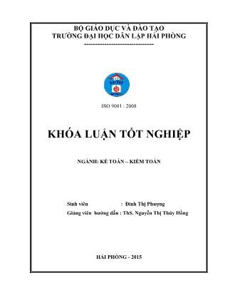 Khóa luận Hoàn thiện tổ chức kế toán vốn bằng tiền tại Công Ty Cổ phần VILACO