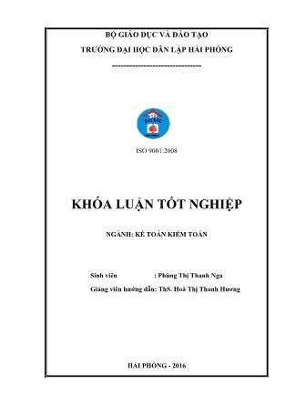 Khóa luận Lập và phân tích Bảng cân đối kế toán tại Công ty Cổ phần Lai dắt và Vận Tải Cảng Hải Phòng