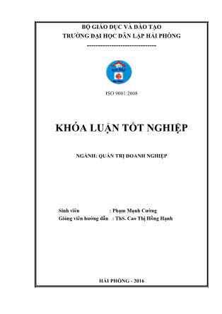 Khóa luận Một số biện pháp nâng cao hiệu quả sử dụng nguồn nhân lực tại Công ty cổ phần thương mại và đóng tàu Đại Dương