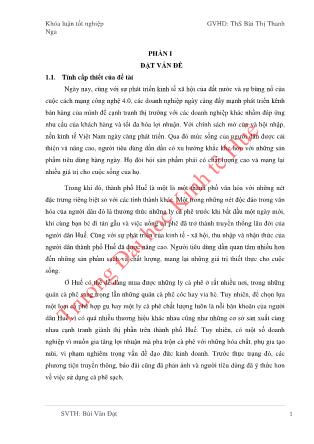 Khóa luận Nghiên cứu các yếu tố ảnh hưởng đến quyết định sử dụng sản phẩm cà phê sạch của công ty Greenfields Coffee