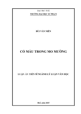 Luận án Cổ mẫu trong Mo Mường