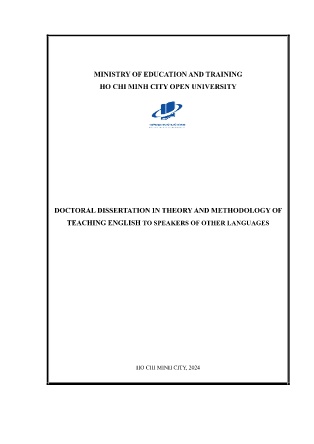 Luận án Doctoral dissertation in theory and methodology of teaching english to speakers of other languages